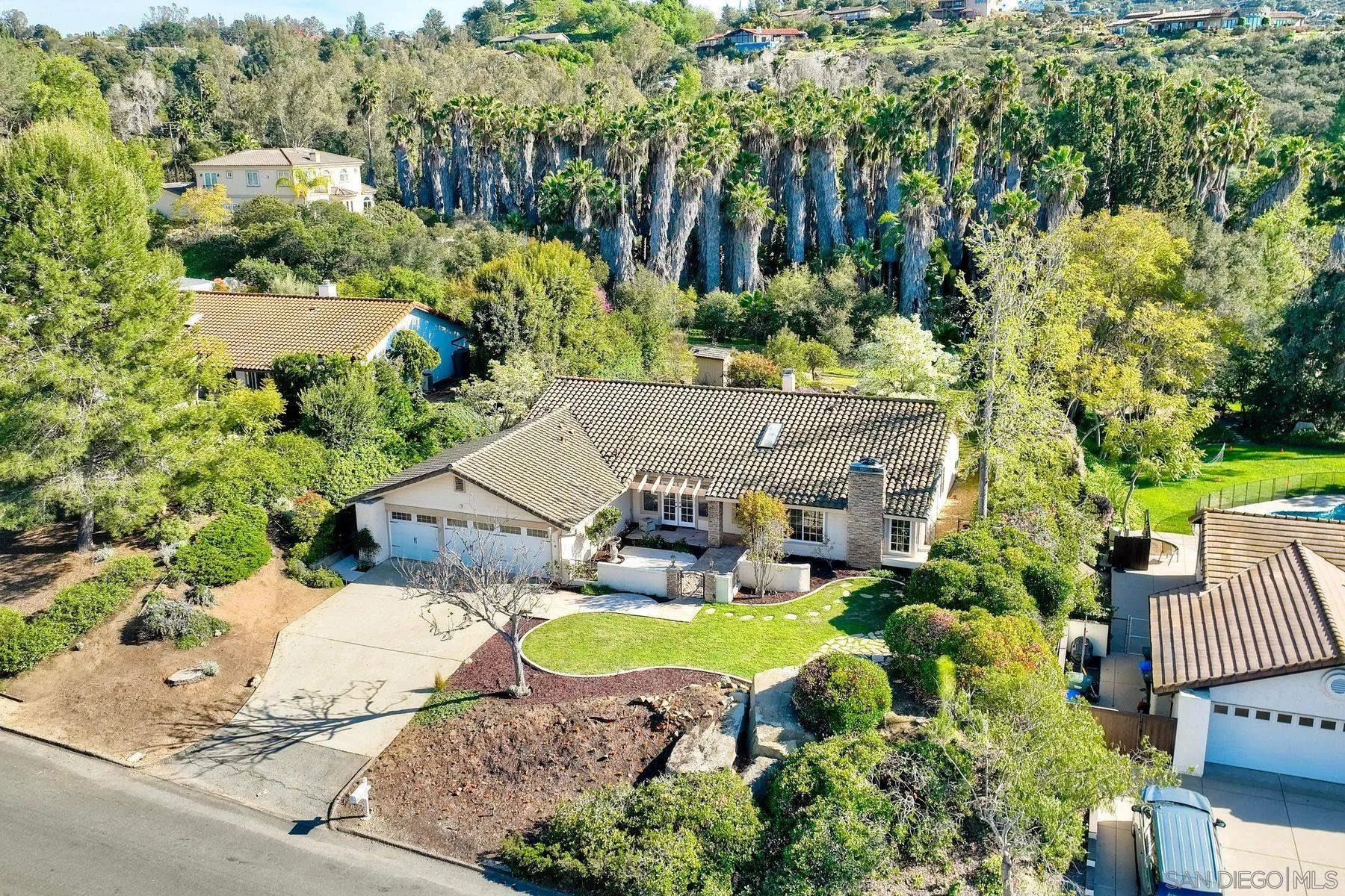 13145 Silver Saddle Lane Poway, CA 92064 - Photo 42 of 53 an aerial view of residential house with outdoor space and swimming pool