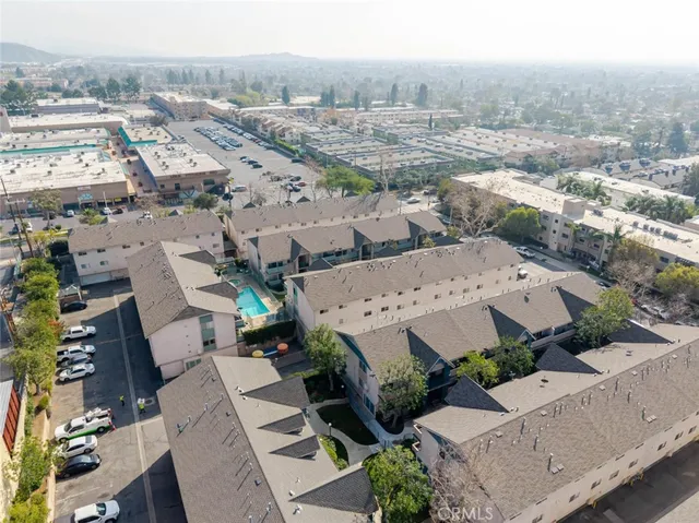 an aerial view of multiple house