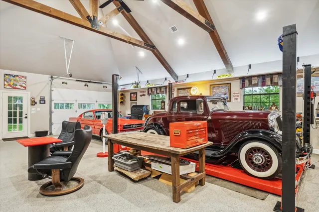 a outdoor space with furniture