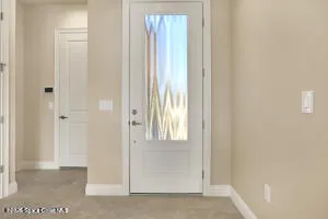 a view of an front door