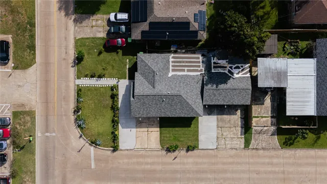 an aerial view of multiple house