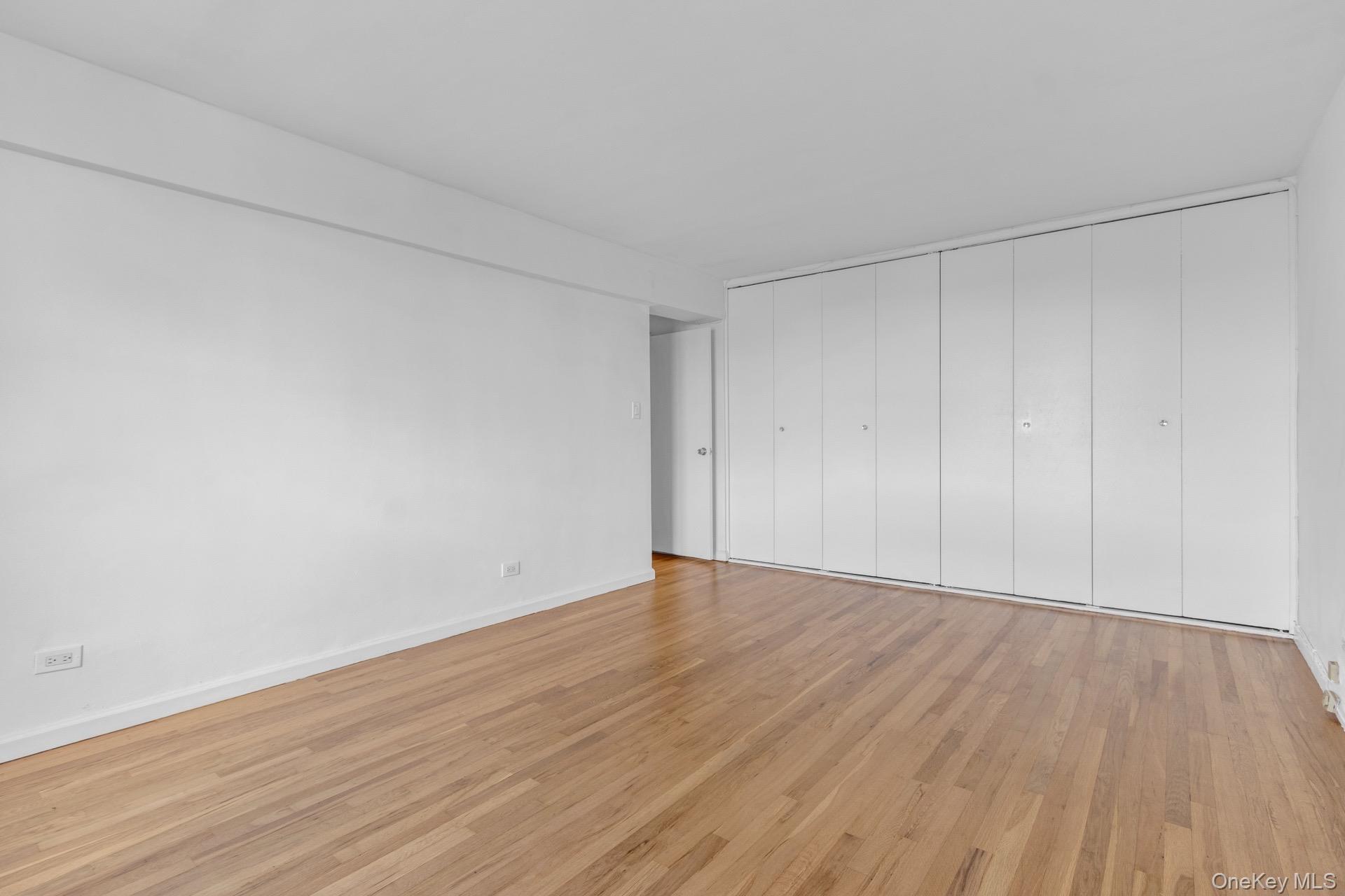 211-40 18th Avenue, Unit 6C Queens, NY 11360 - Photo 21 of 41 Unfurnished bedroom featuring light wood-style floors and a closet