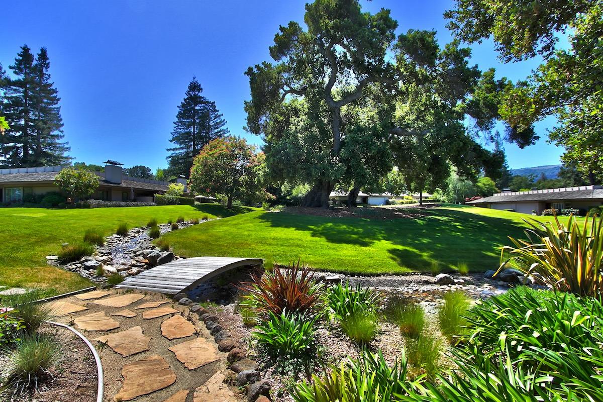 70 Bay Tree Lane Los Altos, CA 94022 - Photo 32 of 37 a view of a garden with an outdoor space