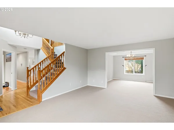 a view of an entryway with stairs