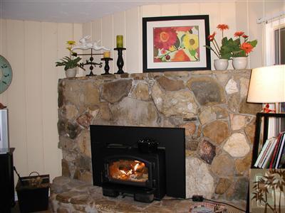53835 Tollgate Road Idyllwild, CA 92549 - Photo 2 of 11 a living room with furniture and a fireplace