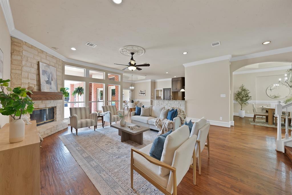 1110 McCampbell Road Mansfield, TX 76063 - Photo 11 of 39 a living room with furniture or wooden floor and a large window