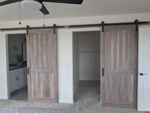 a view of a walk in closet