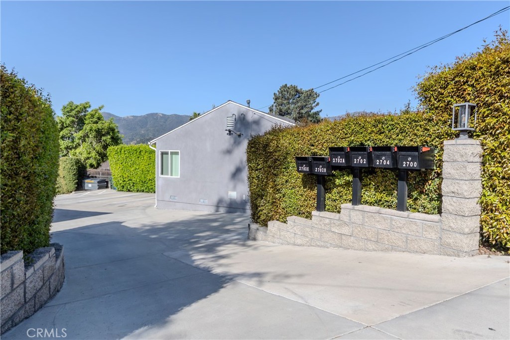 front view of a house with a street