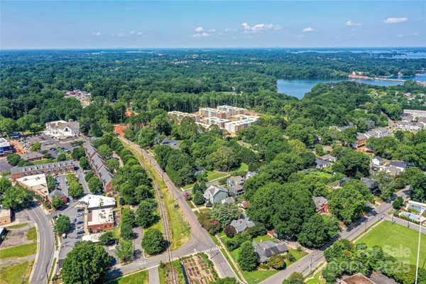 an aerial view of a city with lots of residential buildings