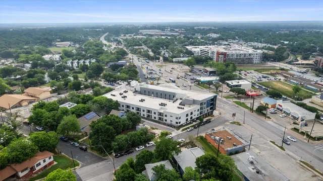 an aerial view of multiple house