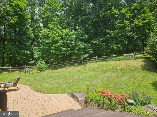 a view of a swimming pool with a garden