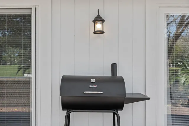 a view of a trees with a yard