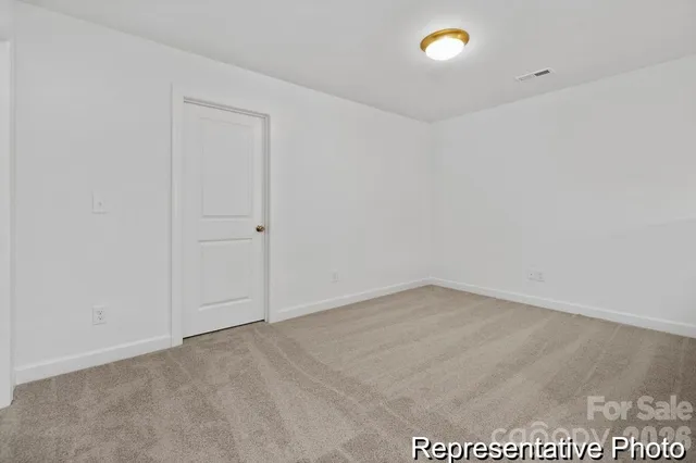 an empty room with an entrance