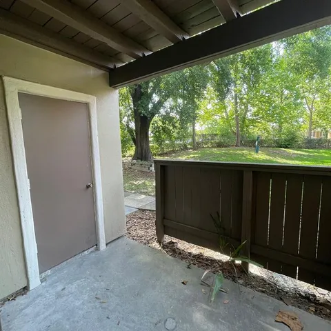 a view of outdoor space and porch