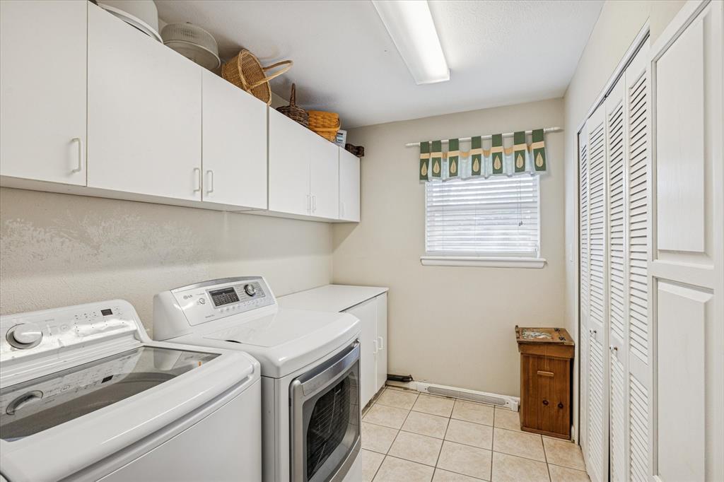 4209 Bilglade Road Fort Worth, TX 76109 - Photo 22 of 24 a view of storage and utility room with washer and dryer