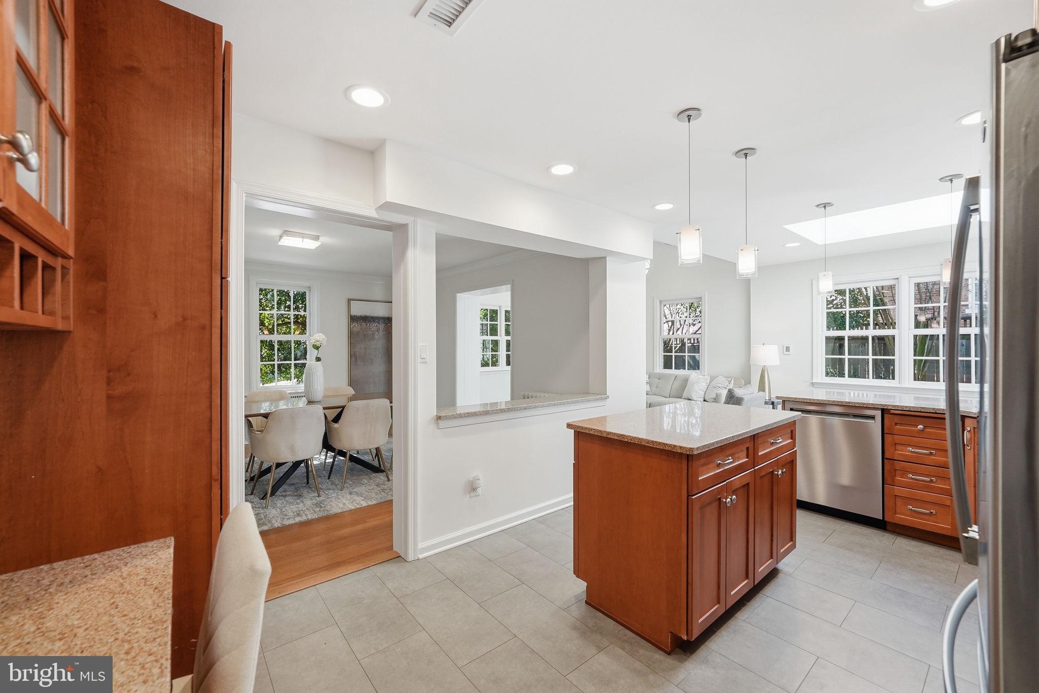 4600 Reno Road Northwest Washington, DC 20008 - Photo 13 of 60 Kitchen to DR and light filled family room