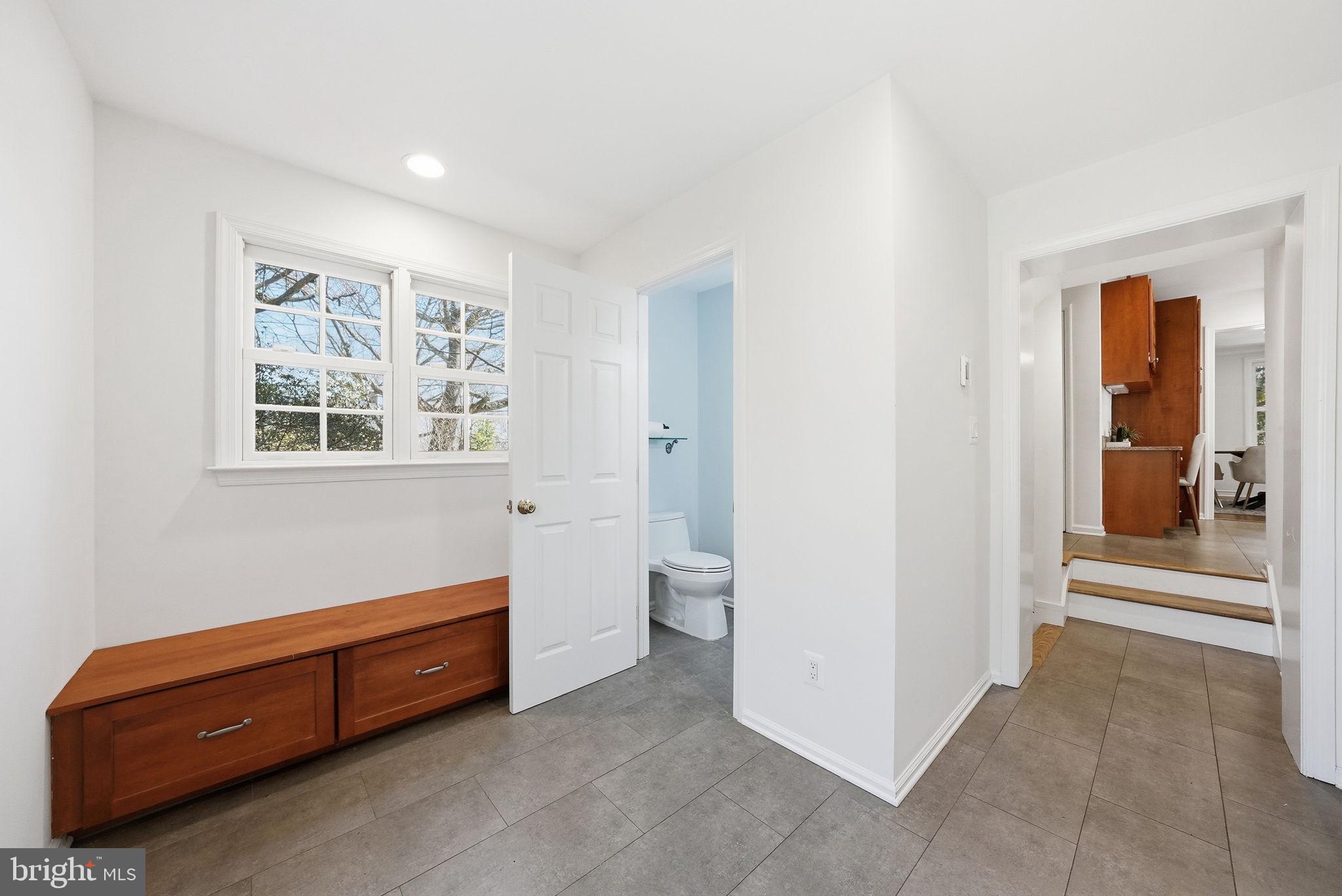 4600 Reno Road Northwest Washington, DC 20008 - Photo 18 of 60 Entrance to Mudroom Seating, storage Powder room
