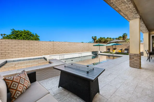 a view of outdoor space with seating area