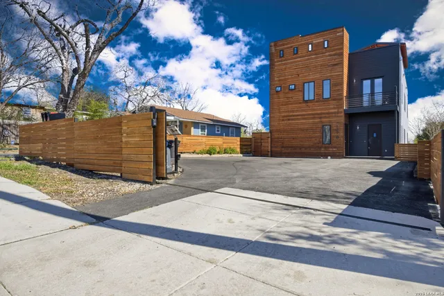 a view of a building with street