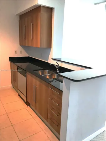 a close view of kitchen island