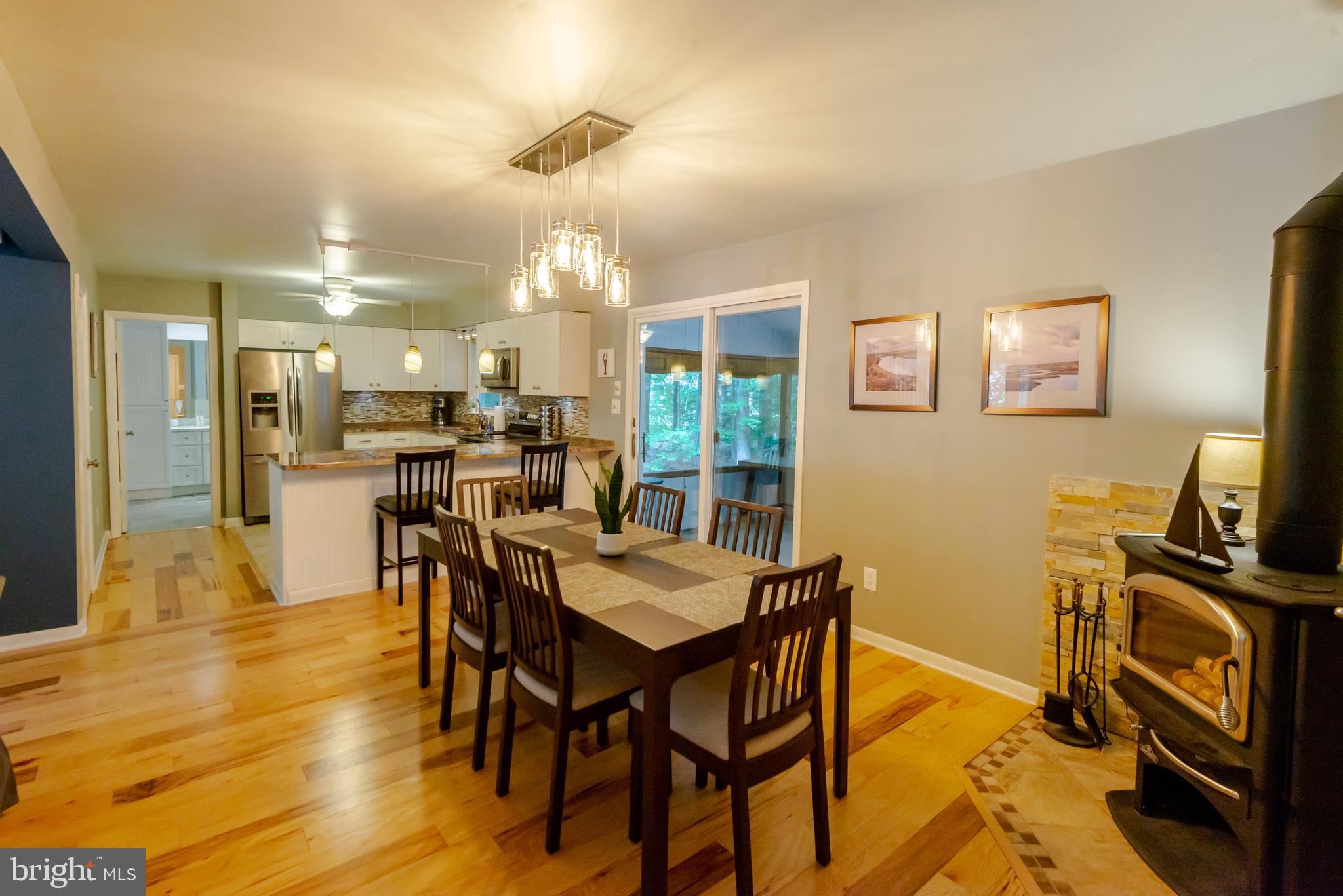 Dining room exits to garage