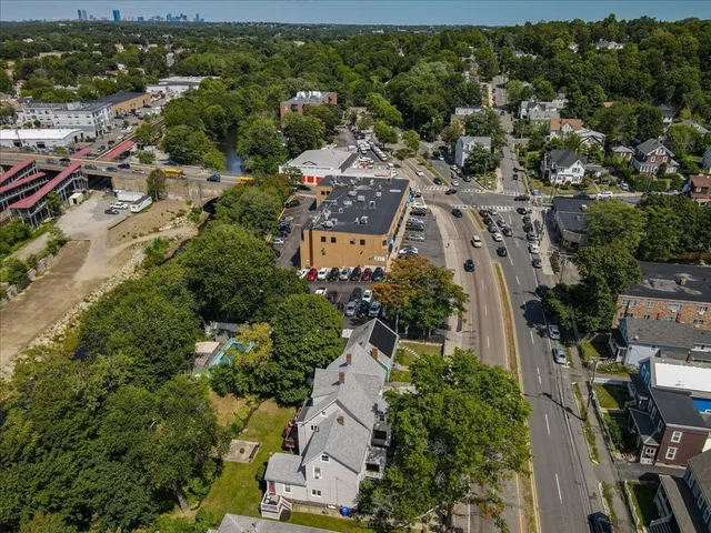 an aerial view of multiple house
