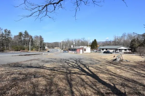 a view of road with trees