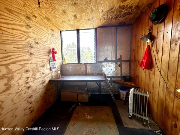 a living room with a couch and a table