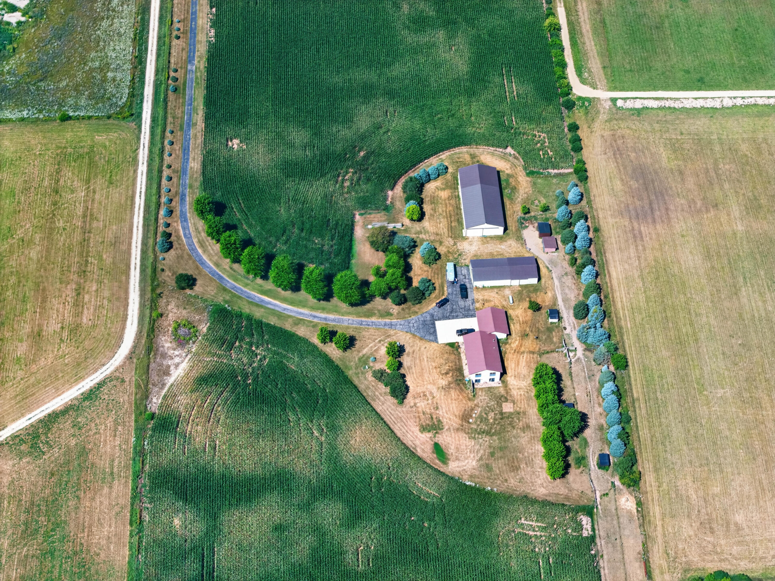 N5802 Johnson Road Richmond, WI 53115 - Photo 6 of 30 air view