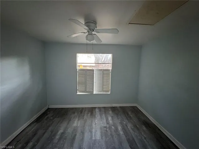 an empty room with a window