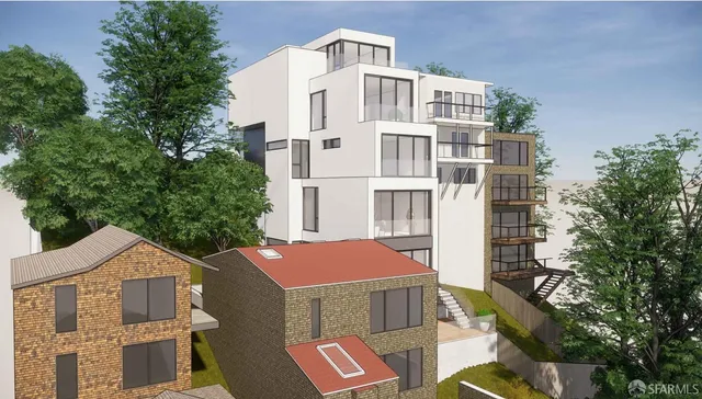 a large white building with a white roof