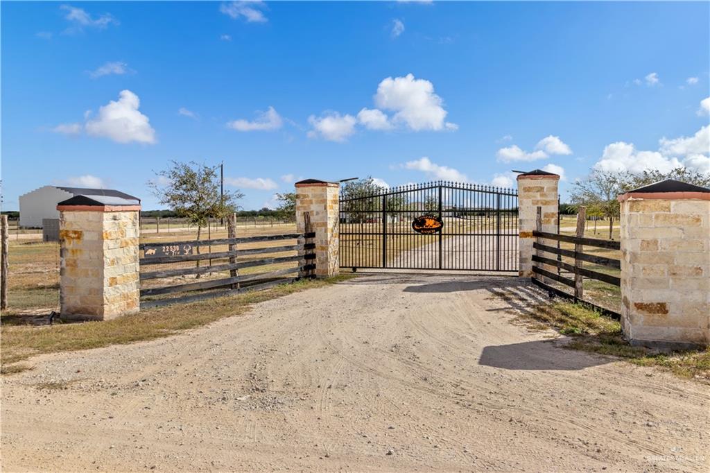 Gate with a view of countryside