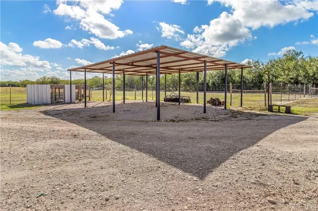 a view of a house with a patio