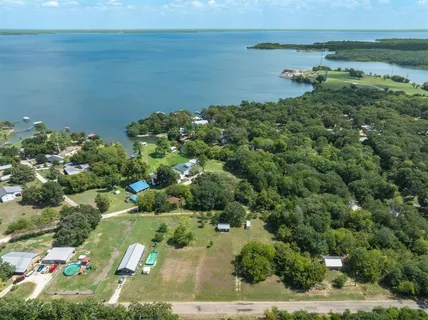 a view of a lake with a house