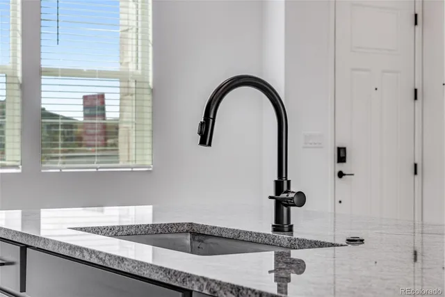 a sink with a mirror