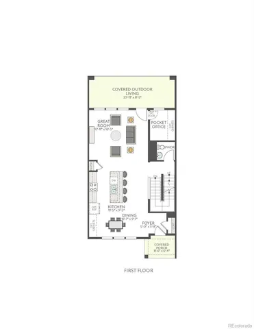 a picture of a bench in a building