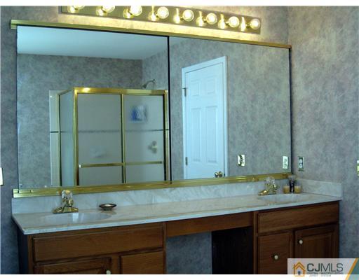 33 Brownstone Road East Windsor, NJ 08520 - Photo 12 of 20 a bathroom with a sink and a mirror