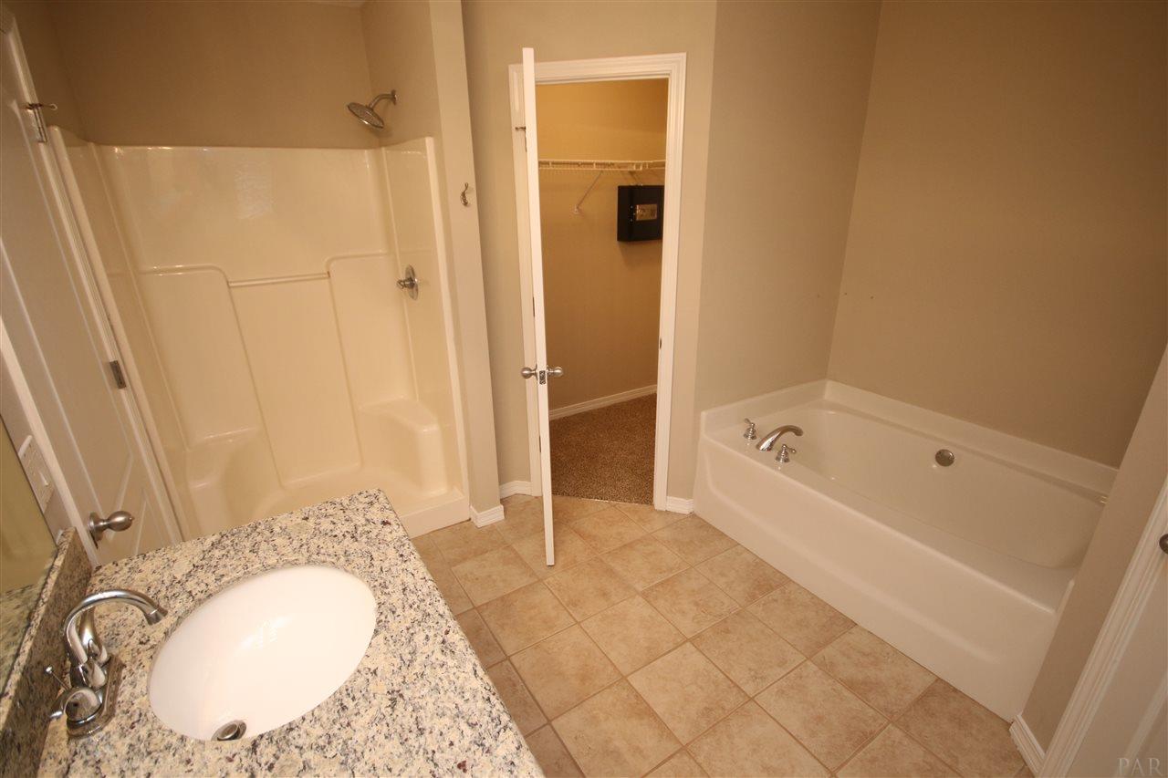 4722 Ridge Pointe Drive Pace, FL 32571 - Photo 25 of 50 shower with rain shower. Fresh paint 6/2019.
