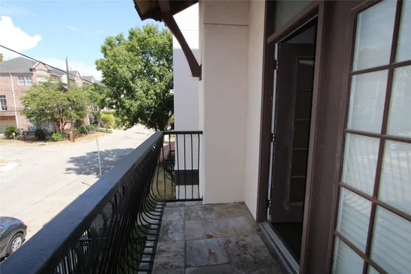 a balcony with view