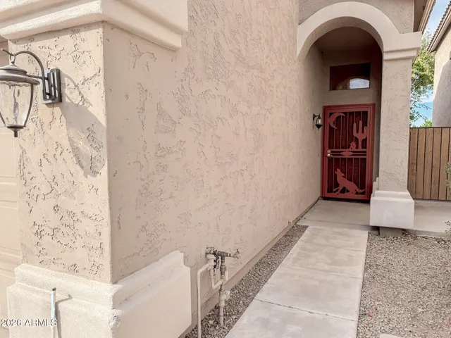 a view of a hallway with entryway