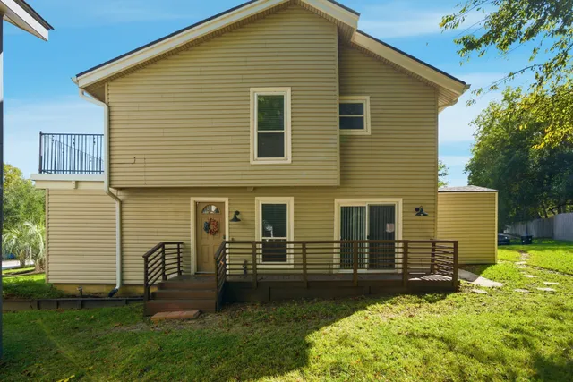a backyard of a house