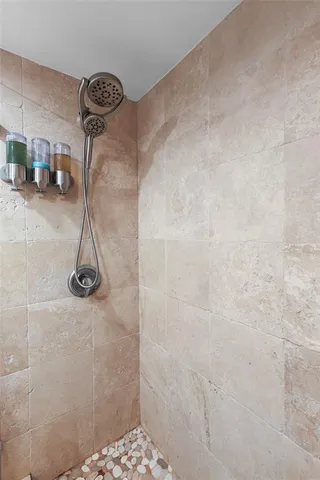 a glass shower door
