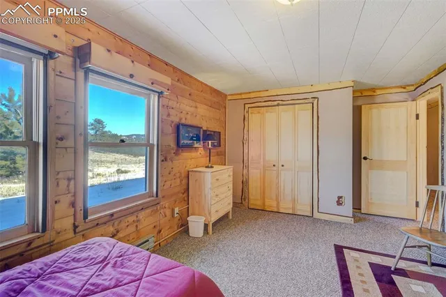 a bedroom with furniture and a window