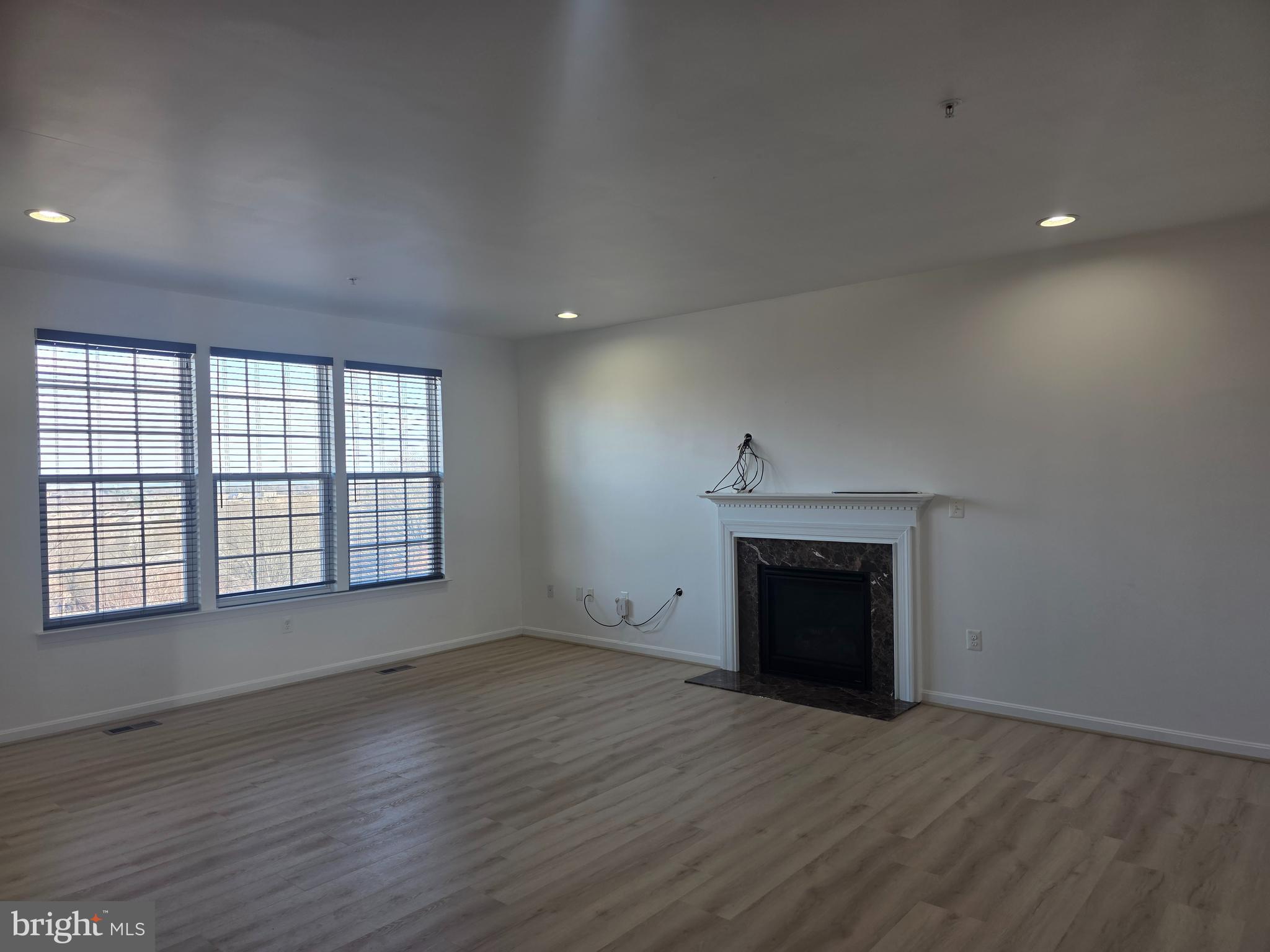 2409 Barrett Court Frederick, MD 21702 - Photo 7 of 19 an empty room with wooden floor fireplace and windows