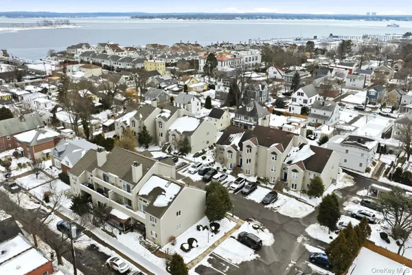 a view of city and ocean
