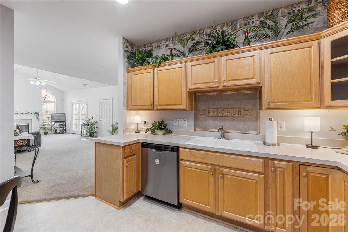 8368 Windsor Ridge Drive Charlotte, NC 28277 - Photo 20 of 46 a kitchen with cabinets appliances a sink and a counter top space