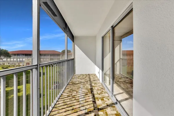 a view of a balcony