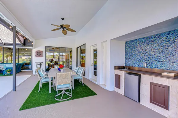 a view of lake from a balcony