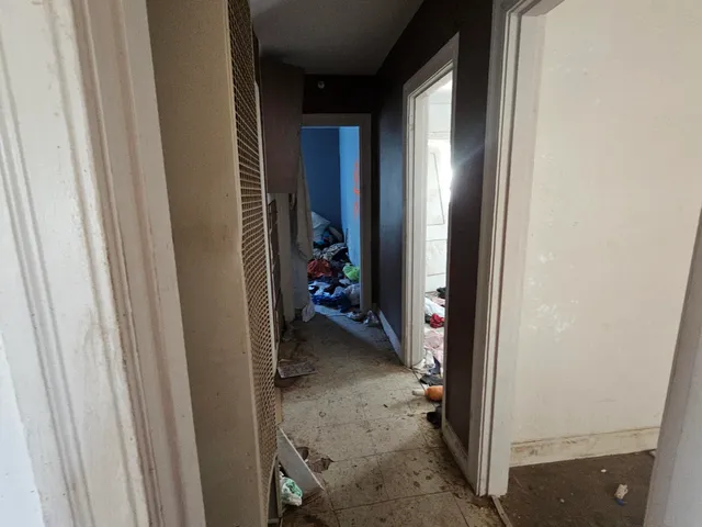 a view of a storage and utility room