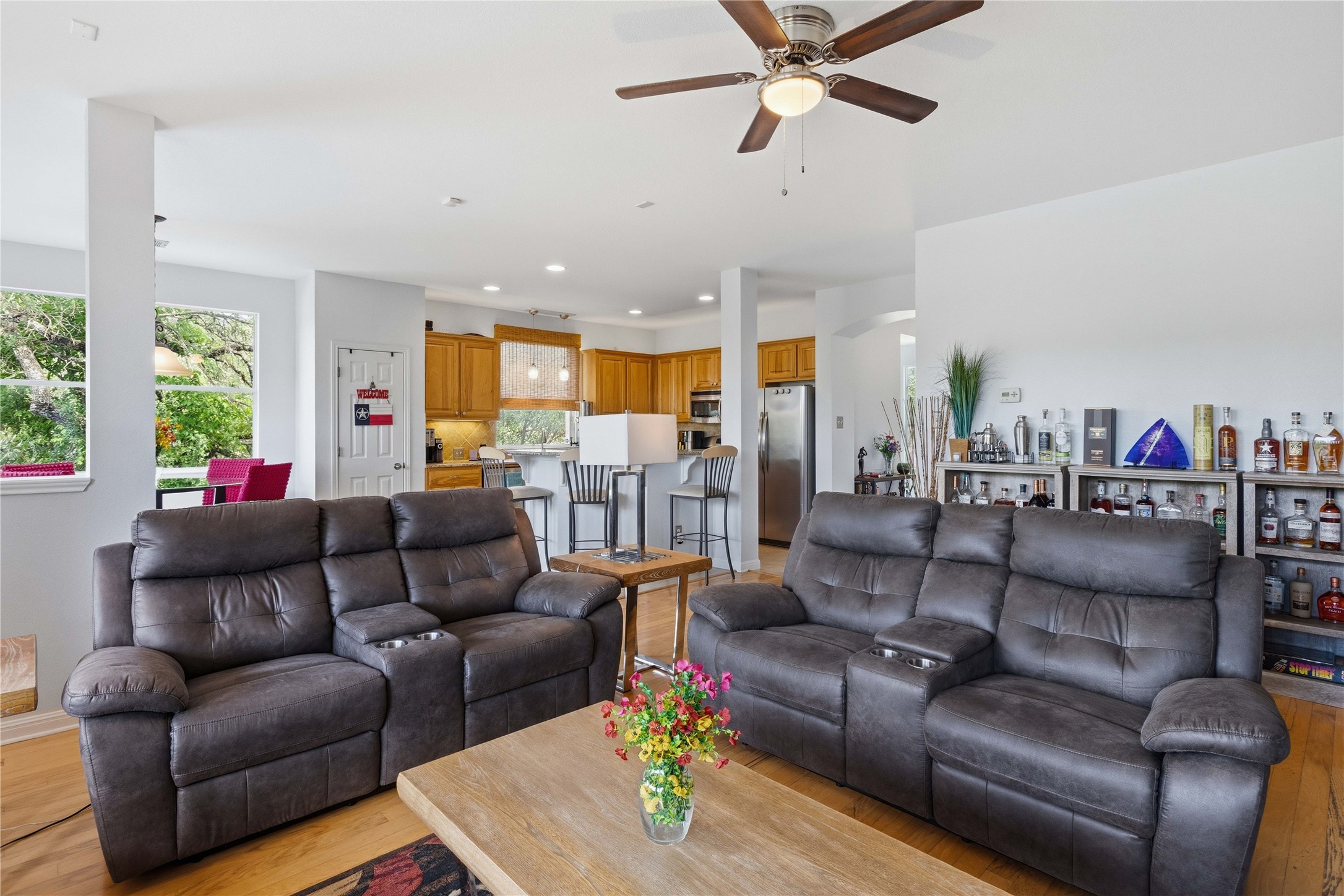 8122 Lime Creek Road Volente, TX 78641 - Photo 9 of 40 Family room open to the kitchen